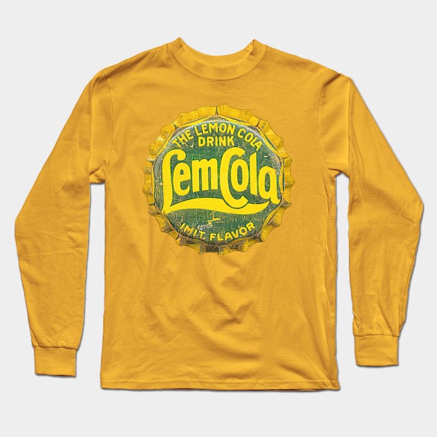 Lem Cola   - - Vintage Faded Style Aesthetic Design Long Sleeve T-Shirt by CultOfRomance